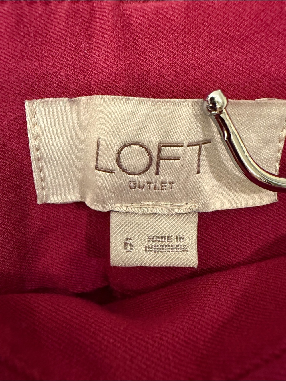 LOFT Raspberry Pink Ankle-Length Slim Jeans - Picture 4 of 5